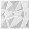 Art3d 12 Pezzi Pannelli 3D da parete con motivo a rilievo "diamanti bianco", 50 x 50 cm, PVC Altamente Rigido, Indeformabile, Riciclabile, Impermeabile, Termoresistente, Inodore