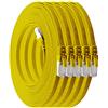 1aTTack.de 0,25m - giallo - 5 Pezzi Cat.7 cavo di rete piatto 10GB/s Slim Flat Cavi RJ45 Patch cavi di installazione nastro - compatibile CAT5 CAT6 CAT7 CAT 8