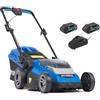 Hyundai Rasaerba a batteria 40V Hyundai 25600 taglio Mulching 2 batterie 20V 2Ah e carica