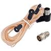 Superbat Antenna Radio FM 2m Dipolo FM 75 Ohm Interna a T Antenna HD con Connettore Maschio Tipo F per Ricevitori Radio Stereo Yamaha, Onkyo e Denon
