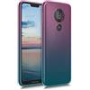 kwmobile Custodia Compatibile con Motorola Moto G7 Power - Back-Cover Anti-urto Custodia in Morbido Silicone fucsia/blu/trasparente - 2 colori