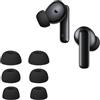 kwmobile 6x Auricolari di ricambio compatibile con Huawei Freebuds 6i Gommini sostitutivi in Silicone - 3 Misure - nero