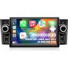 Gdienty Autoradio per Fiat Linea 2007-2011, Punto 2005-2009, Android 13 2G+64G con CarPlay wireless/Android Auto GPS Navi Bluetooth WLAN FM DSP Subwoofer Comandi al volante, Radio touchscreen da 7 pollici