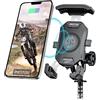 iMESTOU Moto Forcella Stelo Telefono Mount Senza Fili/USB C Caricabatterie con RAM 25mm Palla si Adatta per Ducati, Honda, BMW... con Fori Della Forcella Diametro 12-25,4mm per 4,0-6,8 Telefoni