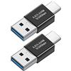 leizhan Adattatore USB 3.0/3.1 a Tipo C, USB Maschio a USB-C Maschio OTG Disponibile per la Ricarica Rapida e il Trasferimento Dati (2 Pack)