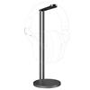 GEEKRIA Headphone Stand Headset Holder Matte Frosted Earphone Stand with Aluminum Supporting Bar Flexible Headrest PU Solid Base for All Headphones Size (Black)