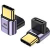 HENGBIRD 2 adattatori USB C 90 gradi 24 pin 40 Gbps USB 4 tipo C uomo a donna adattatore passaporto 100 W caricatore video 8K per Galaxy S21 S20 Pixel 4XL Huawei Gioco Dvices