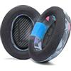 WC FreeZe QC35 - Cuscinetti auricolari in gel di raffreddamento per cuffie Bose QC35 e QC35ii (QuietComfort 35) e altro | Tessuto sportivo traspirante, gel rinfrescante | 90's Black