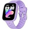 BIGGERFIVE Smartwatch Bambina Ado 5-16, 1,8 Fitness Tracker Orologio con Contapassi, Frequenza Cardiaca, Resistente all'Acqua 30m, Monitor del Sonno, Giochi Puzzle con/senza APP, Lilla