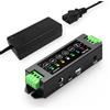 Herdio, Amplificatore 4-Canali Bluetooth 5.0, Ricevitore 120W di Potenza con Alimentatore 19V3A AC-DC, Montaggio a Parete, USB/MIC/AUX/TWS, per Casa/Garage/Soffitto/Altoparlanti Passivi