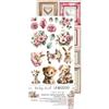 Blocco di carte scrap Baby Girl universe Extras Set Flowers & More cm 15 x 31