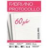 FABRIANO Foglio protocollo - A4 - 1 rigo c-margine - 60 gr - Fabriano - conf. 200 pezzi (unità vendita 1 pz.)