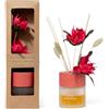 MERCURY Profumo Ambiente Red Wine 100 ml con Diffusore a Bastoncini e Fiore Decorativo