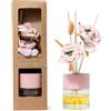 MERCURY Profumo Ambiente Rosa 100 ml con Diffusore a Bastoncini e Fiori Decorativi