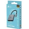 TP-LINK Hub USB Type-C con 3 porte TP-Link UH3020C 1P HDMI 4K-1P USB-C PD 100W- 1P USB-A 3.0