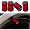 CGEAMDY 4 Pezzi Tappi Antipolvere Valvole Pneumatici, Tappi Valvola Pneumatici Auto Tappi Antipolvere, Tappis Valvole Pneumatici Auto Universal, Copripolvere Guarnizione Valvole Auto Moto(Rosso)