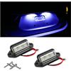 CGEAMDY 2 Pezzi LED Luci Targa per Auto, Posteriore 6000k Lampada Targa Compatibile per Golf, Rimorchi, Camper, Camion, Roulotte e Barche (Blu)