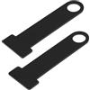 CGEAMDY 2 Cinghie per Casco D-Ring Lock Moto, Universali in Acciaio Inox per Motocicli con Chiusura a D-Ring, Nero