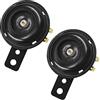CGEAMDY 2Pcs Moto Electrique Klaxon, Universel 105DB Klaxon12V, Multifonctionnel Haut-Parleurs de Moto Etanche Rond Haut-Parleurs de Klaxon, Accessoires pour Voitures, pour Véhicule Electrique Scooter
