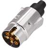 Spurtar Spina 7 Poli per Rimorchio 12V, Adattatore per Carrello in Alluminio, Accessori per Rimorchio Auto, Spina di Collegamento 7 Poli, Gancio Traino KFZ.