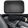CGEAMDY Cuscino per Bracciolo Auto Universale, Fodera in Fibra di Pelle per Console Centrale Auto, Accessori di Protezione Interna per la Maggior Parte delle Auto, SUV e Camion (Nero)