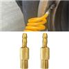 CGEAMDY 2 Pezzi Mandrino d'Aria in Ottone per Pneumatici, Pompa Ad Aria Pneumatici in Ottone Adattatore, Connettore della Valvola del Gonfiatore del Pneumatico, Strumenti Riparazione del Pneumatico