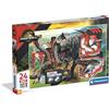 Clementoni - Puzzle per Bambini 24 Pezzi Supercolor Maxi, per Bambini 3+ Anni, Illustrazione con Jurassic World, Idea Regalo Tema Dinosauri, Made in Italy, 62x42 cm, 24835