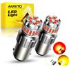 AUXITO 2 pezzi P21W BA15S LED rosso 1156 7506 BAY15D 1157 P21/5W lampadine a LED luci per auto bianco giallo luce freno lampada di retromarcia DRL 12V