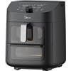 Midea Friggitrice ad Aria 11 Litri Digitale, Doppio Vanio 6L+5L, 1700W, Tecnologia HeatXpress, Cottura Uniforme, Display Digitale, Nero