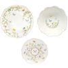 EASY LIFE Servizio Tavola Piatti Set 18 Pezzi in Porcellana Dancing Butterflies