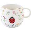 EASY LIFE Tazza in Porcellana 400ml in Color Box Fancy Garden Coccinella