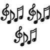 Beistle S57073-BKAZ3 - Note musicali in plastica, 9 pezzi, colore: Nero