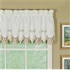 Today's Curtain Oggi Curtain Verona Reverse Embroidery Valance, 35,6 cm, Colore: Ecru/Rosa