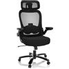 HJH Office 691007 XXL girevole INSTRUCTOR SW I PRO in tessuto/maglia nero caricabile fino a 220 kg, per ufficio extra robusta