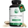 Trans-Resveratrolo 500 Mg - Purezza >98% - 60 Capsule (2 Mesi) - Ottenuto Da Fer