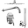 Parama Set doccia cromato - Miscelatore incasso 2 vie Sophia, braccio 35cm, soffione slim 30cm e doccino