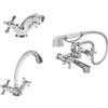 Parama Set miscelatori: lavabo alto bidet ed esterno vasca a muro | Julia