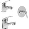 Parama Set miscelatori: lavabo bidet con scarico a saltarello e incasso doccia monocomando | Natalie