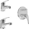 Parama Set miscelatori: lavabo bidet con scarico a saltarello e incasso doccia con deviatore | Natalie