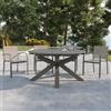 Parama Tavolo da esterno ovale in alluminio tortora allungabile 145/199x75cm | Juma