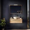 Parama Mobile bagno sospeso 100cm rovere naturale un cassetto soft-close con top e specchio | Aoki