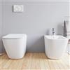 Parama Sanitari filomuro in ceramica bianco opaco vaso rimless sedile soft-close e bidet | Venezia