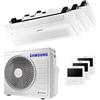 Samsung Condizionatore Samsung Cassetta WindFree 1 Via trial split 9000+12000+12000 BTU inverter A++ unità esterna 6,8 kW AJ068TXJ3KG/EU-AJ026TN1DKG/EU-3