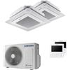 Samsung Condizionatore Samsung Cassetta Windfree 4 vie dual split 9000+12000 BTU inverter A+++ unità esterna 5,0 kW AJ050TXJ2KG/EU-AJ026TNNDKG/EU-2-294221