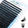 Gemerry, Ciuffetti 280 pcs Cluster Volume Russo 8-16mm 80D mix 0.07 mm Curvatura C Fai Da Te a Casa per Principianti Individuali Professional Naturali Ciglia Finte Extension Ciglia （80D-0.07C-8-16mix）