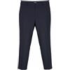 SUISTUDIO Lucian Pantaloni Donna EU34R Navy Lana Seta Pieghe Frontali Classici