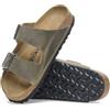 Birkenstock Sandali Arizona Oiled Leather Khaki Uomo Calzata Stretta