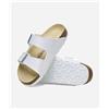 Birkenstock Sandali Arizona BS Shiny Lizard Bianco Donna
