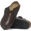 Birkenstock Sabot Boston Pro Pelle Naturale Soft Java Marrone Calzata Stretta