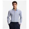 BOSS BLACK Boss Camicia slim fit in jersey elasticizzato con stampa Open Blue Uomo